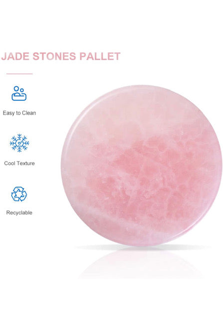 Pink Jade Stone Eyelash Extension Glue Pallet Holder Pad