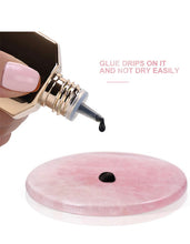 Load image into Gallery viewer, Pink Jade Stone Eyelash Extension Glue Pallet Holder Pad
